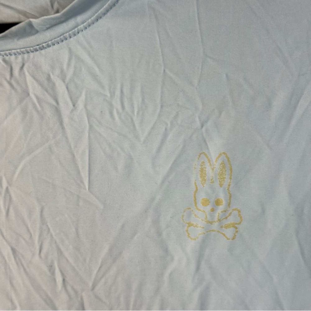 Psycho Bunny Light Blue and Navy Short Sleeve Tee - Picture 3 of 6